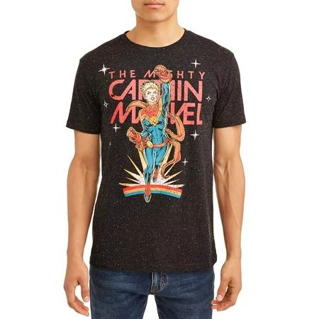 Captain Marvel "Retrainbow" Men's Short Sleeve Graphic T-Shirt, up to Size 3XL | Walmart (US)
