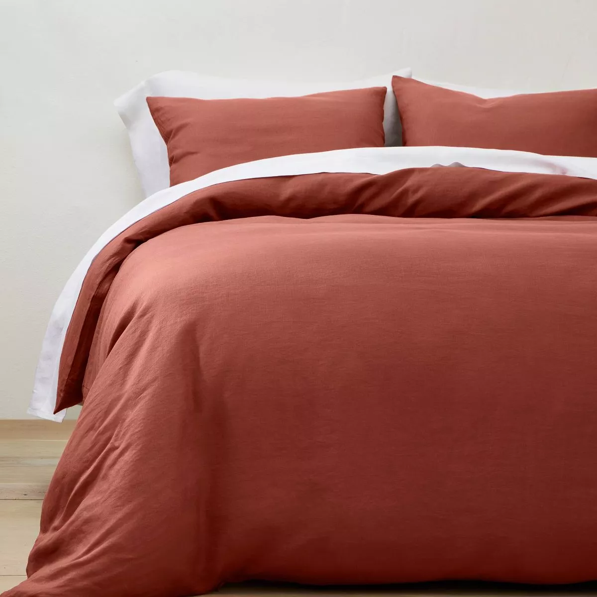 Heavyweight Linen Blend Stripe Comforter & Sham Set - Casaluna