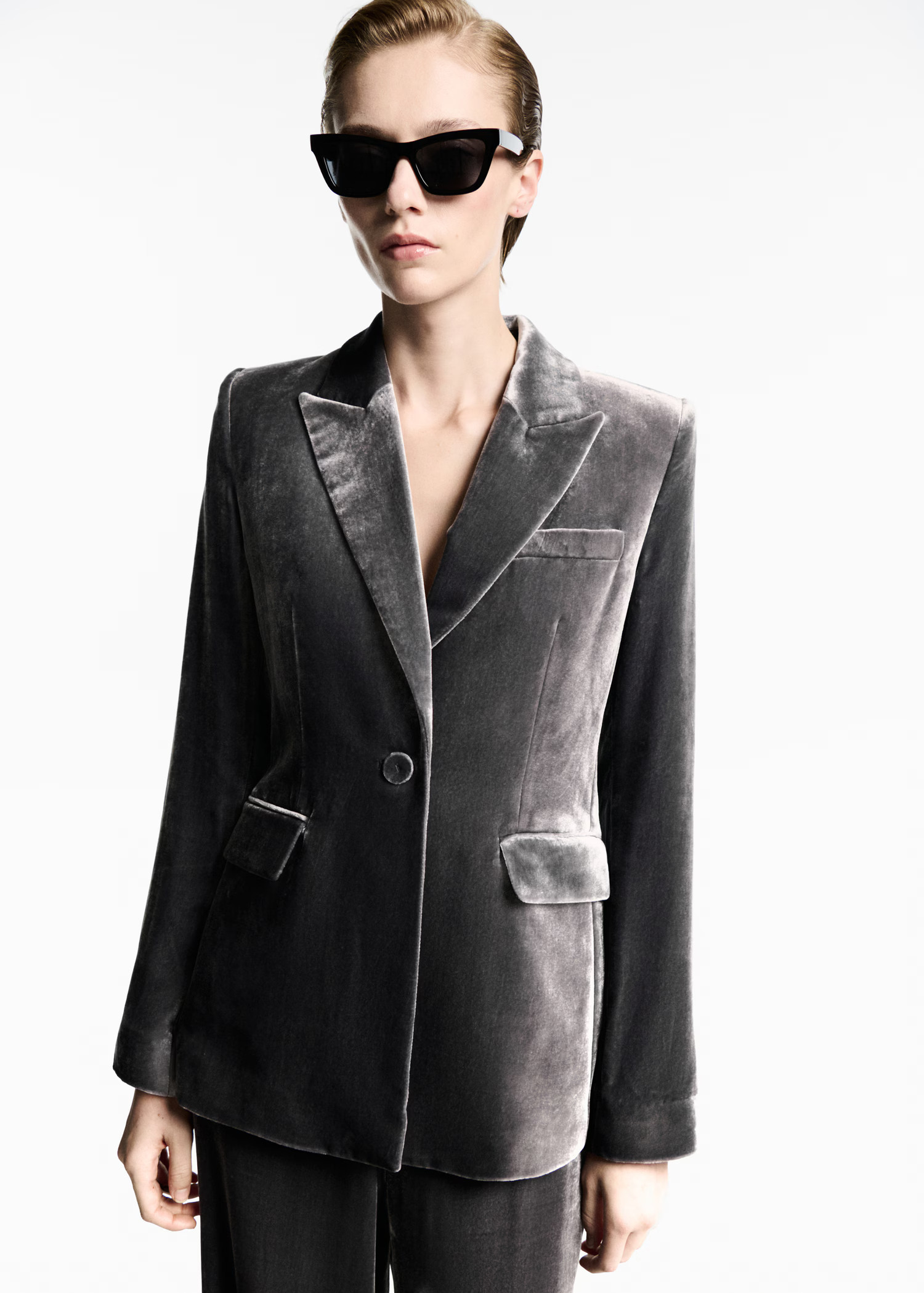 Velvet suit jacket - Women | MANGO USA | Mango (US/MX/AU)