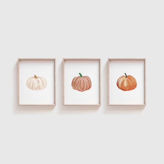 Fall Printable Wall Art Pumpkin Print Set Farmhouse Fall | Etsy | Etsy (US)