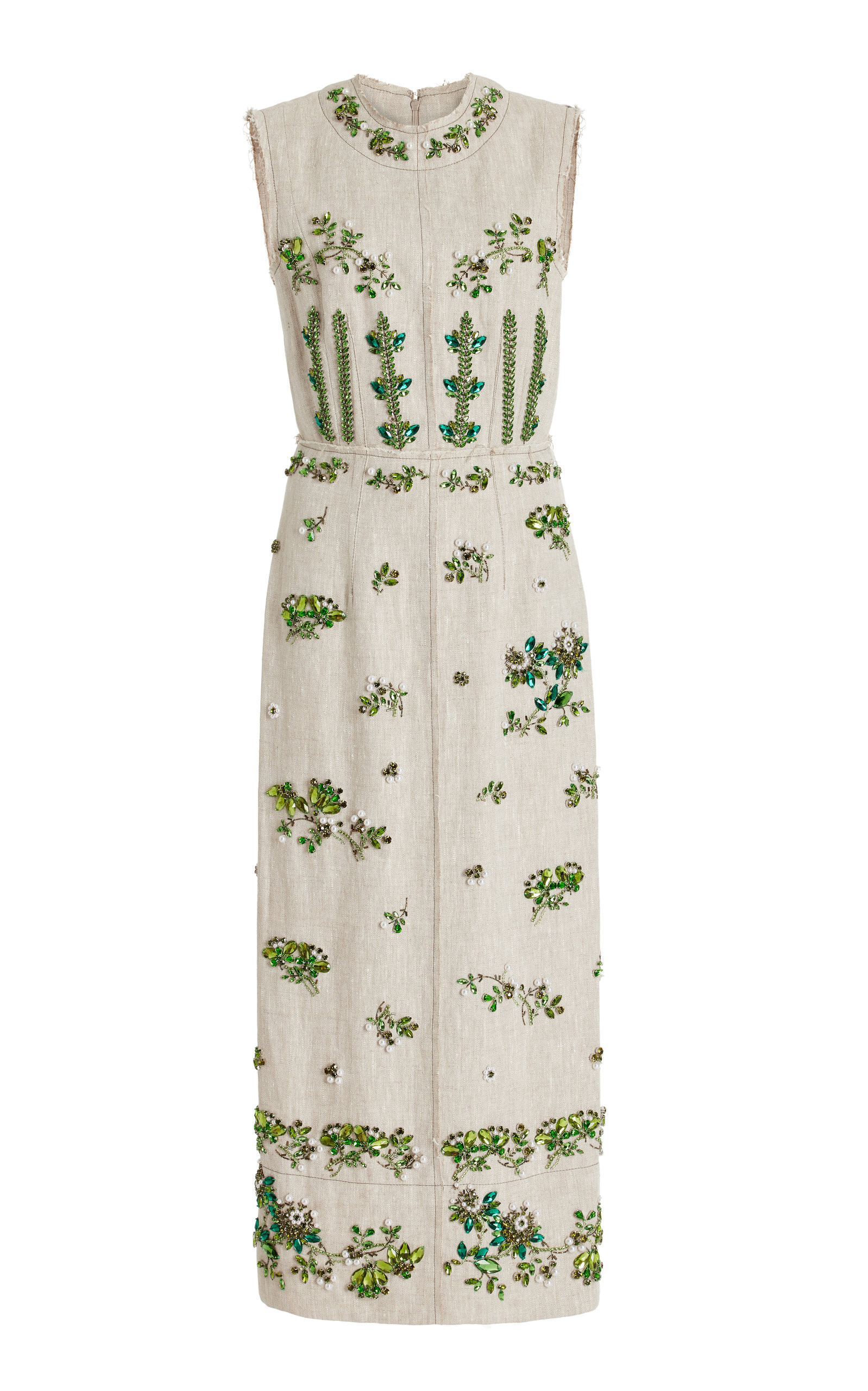 Ellery Embroidered Linen Midi Dress | Moda Operandi (Global)