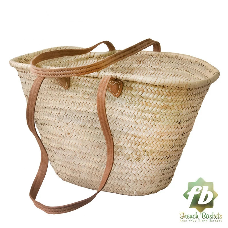straw bag Handmade French Basket Moroccan Basket french market basket, Beach Bag - Natural Basket... | Etsy (US)