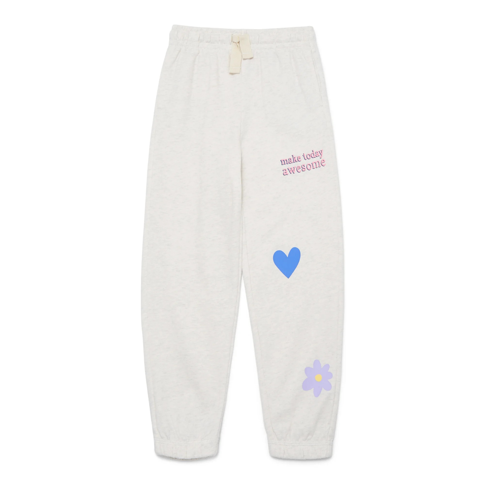 Wonder Nation Little Girls Fleece Jogger Pants, Sizes 4-10 | Walmart (US)