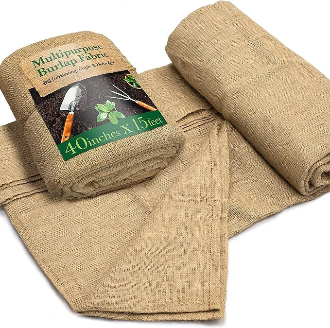 40" x15 Feet Gardening Burlap Roll - Multipurpose Natural Burlap Fabric, High Density Jute Fiber ... | Amazon (US)