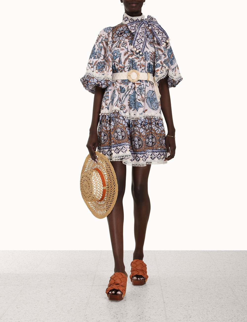 Vitali Tie Neck Mini Dress | ZIMMERMANN (APAC)