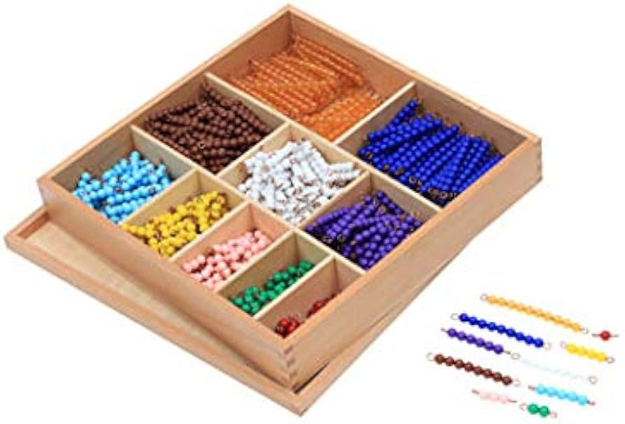 Adena Montessori Bead Set - Montessori Educational Materials, Numbers Theme, Ages Kid, 55 Sets of... | Amazon (US)