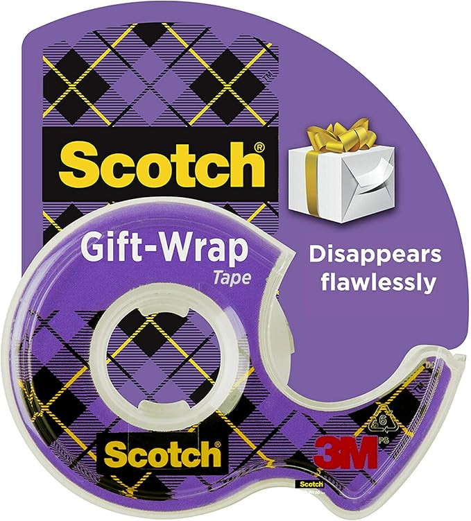 Scotch Gift Wrap Tape, Invisible, 0.75 in. x 650 in., 1 Tape Rolls With Dispensers | Amazon (US)