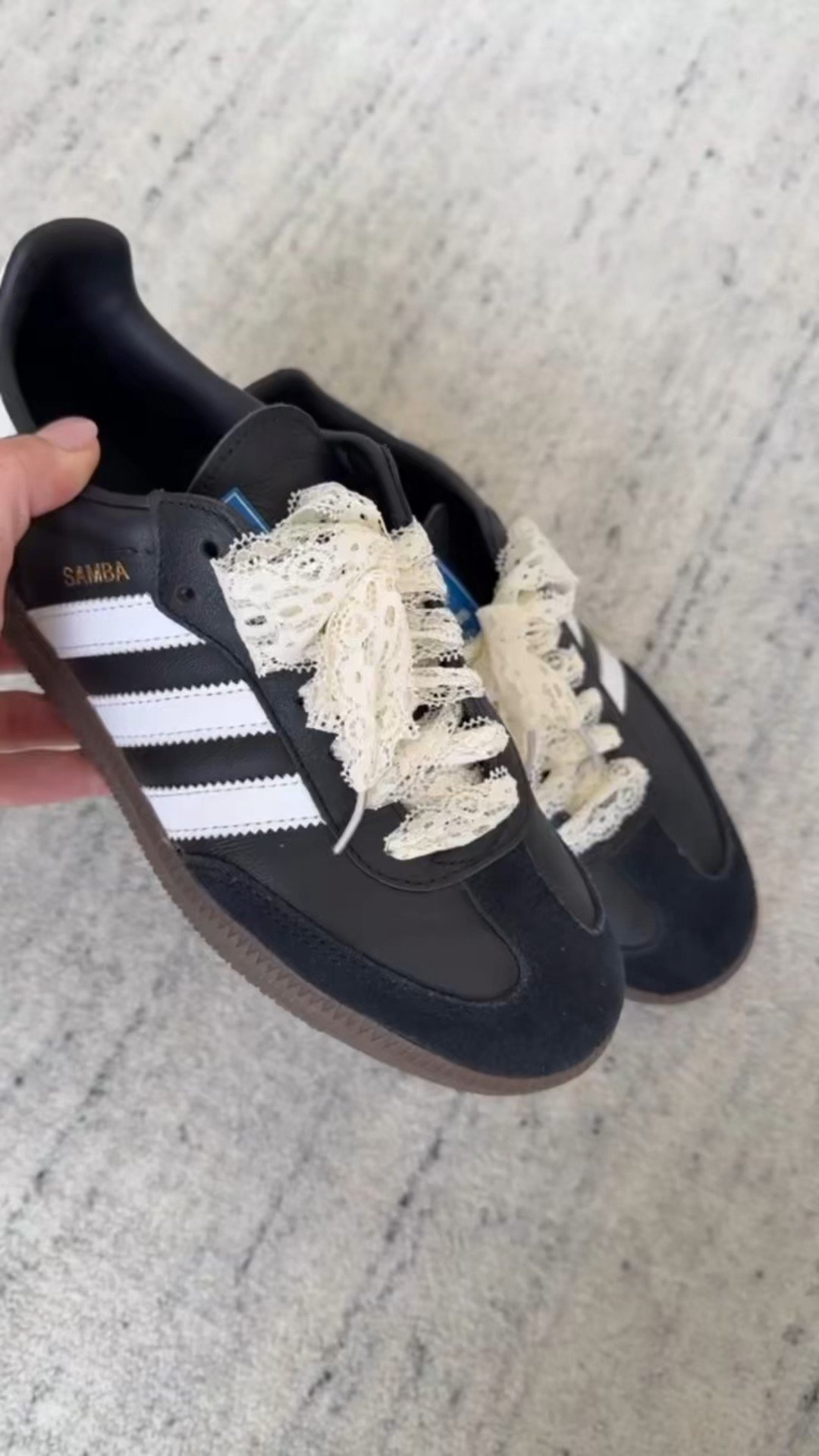 Love the classic black adidas with these lace shoelaces!! We got the 51inch laces.