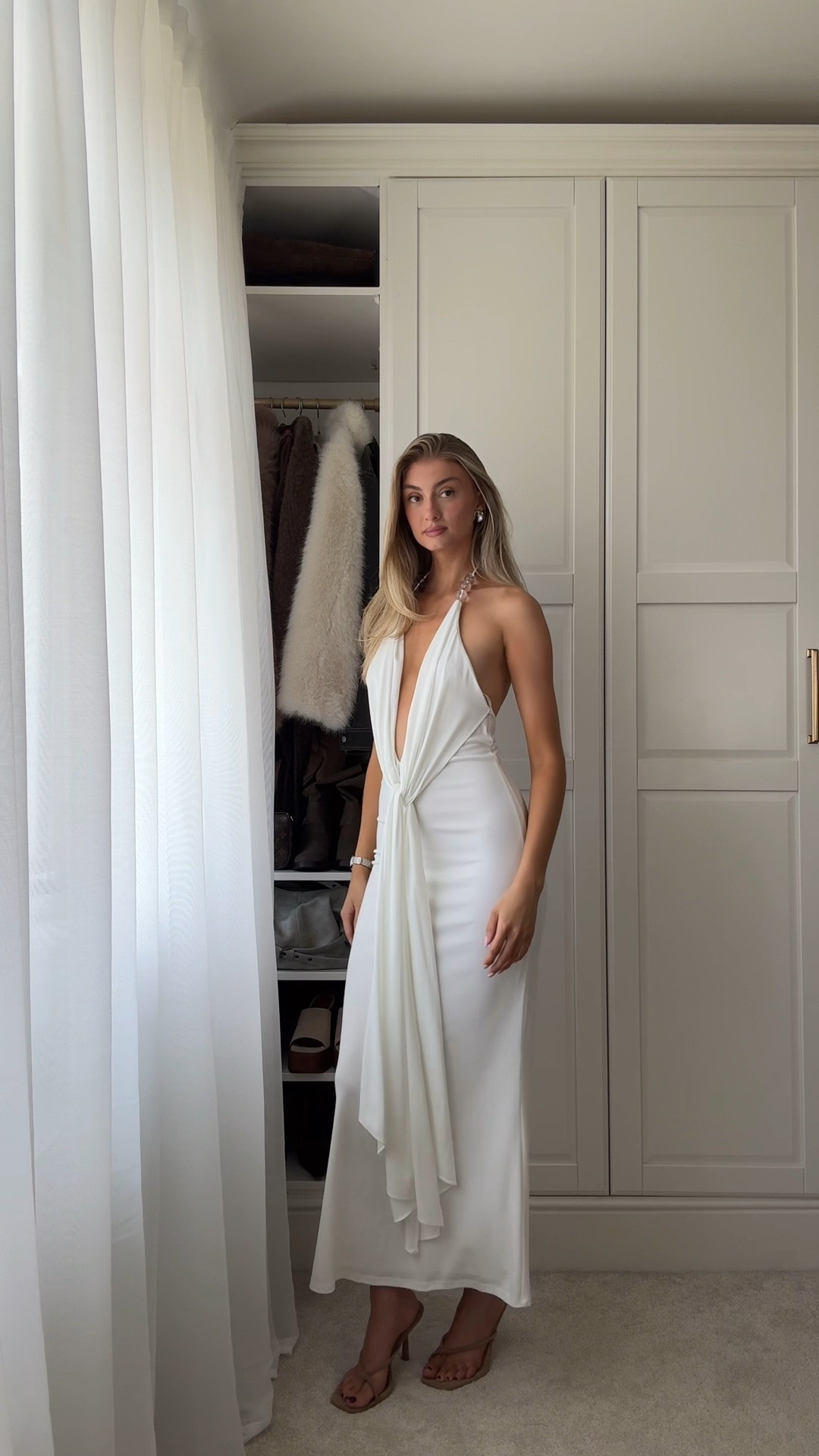 Zara white maxi dress 🤍
