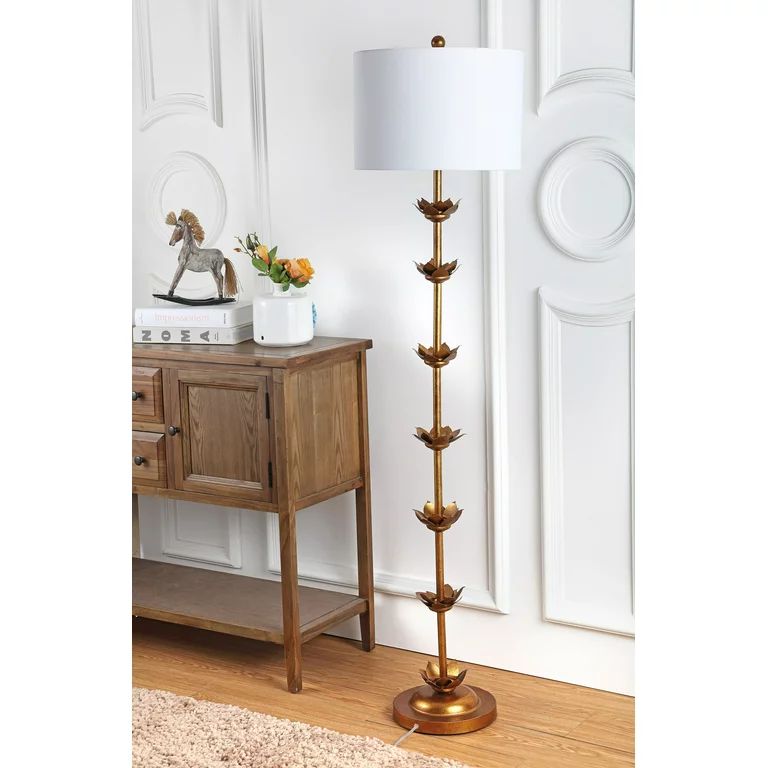 Safavieh Landen Leaf 63.5 in. H Floor Lamp, Antique Gold | Walmart (US)