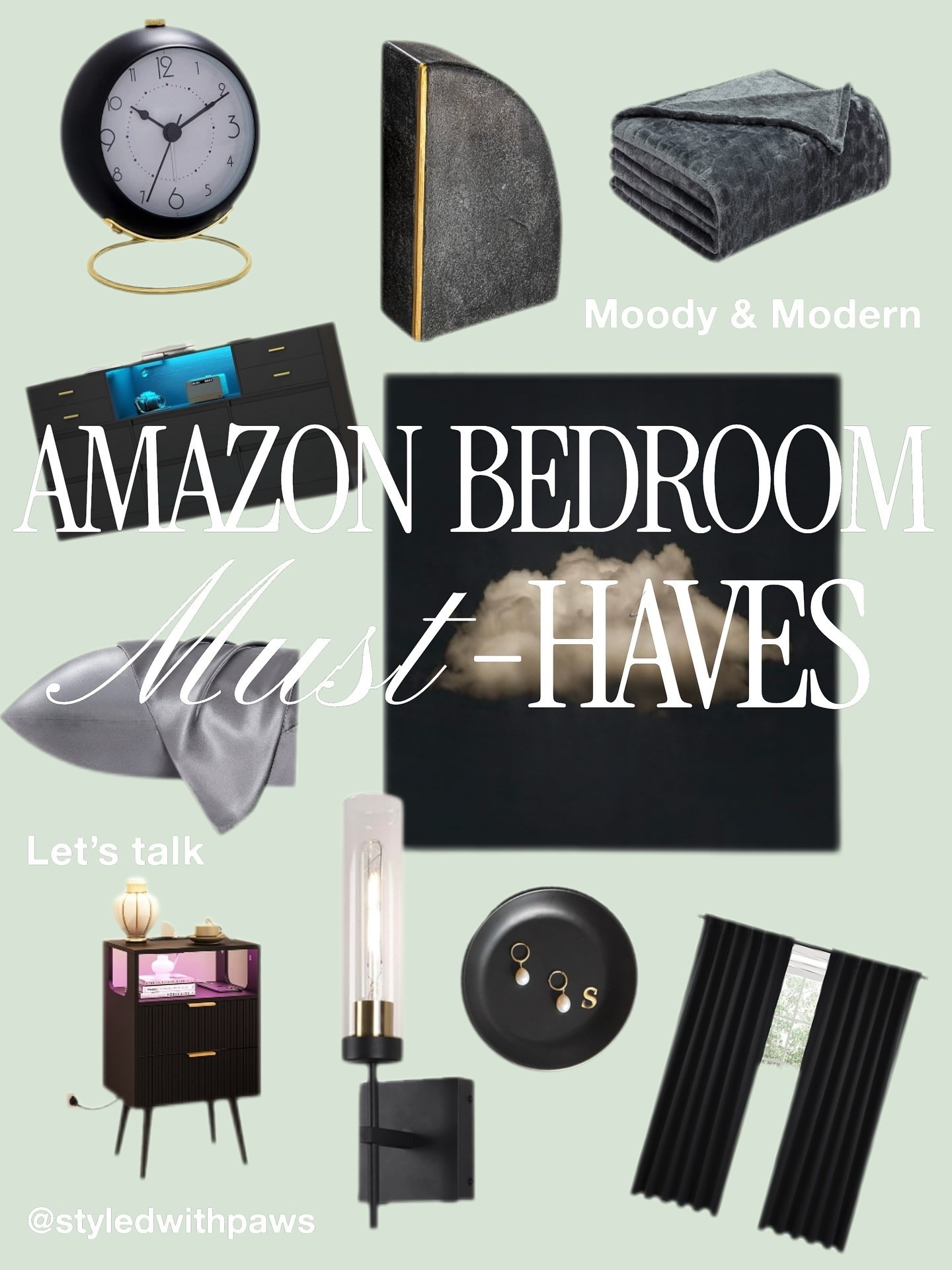 ✨ Amazon Bedroom Must-Haves ✨
Moody, modern, and totally cozy 🖤 I rounded up my favorite finds that make bedtime feel like a vibe.

Want the links to shop these exact pieces? 👇
Comment “Bedroom” and I’ll send them your way!

Which piece is your fave—blackout curtains, wall sconce, or that dreamy blanket? 🛏️

Follow @styledwithpaws for more cozy home finds, chic Amazon steals, and pet-approved style 🐾

#AmazonMustHaves #BedroomGoals #AmazonFinds #MoodyHome #BedroomInspo #AmazonHome