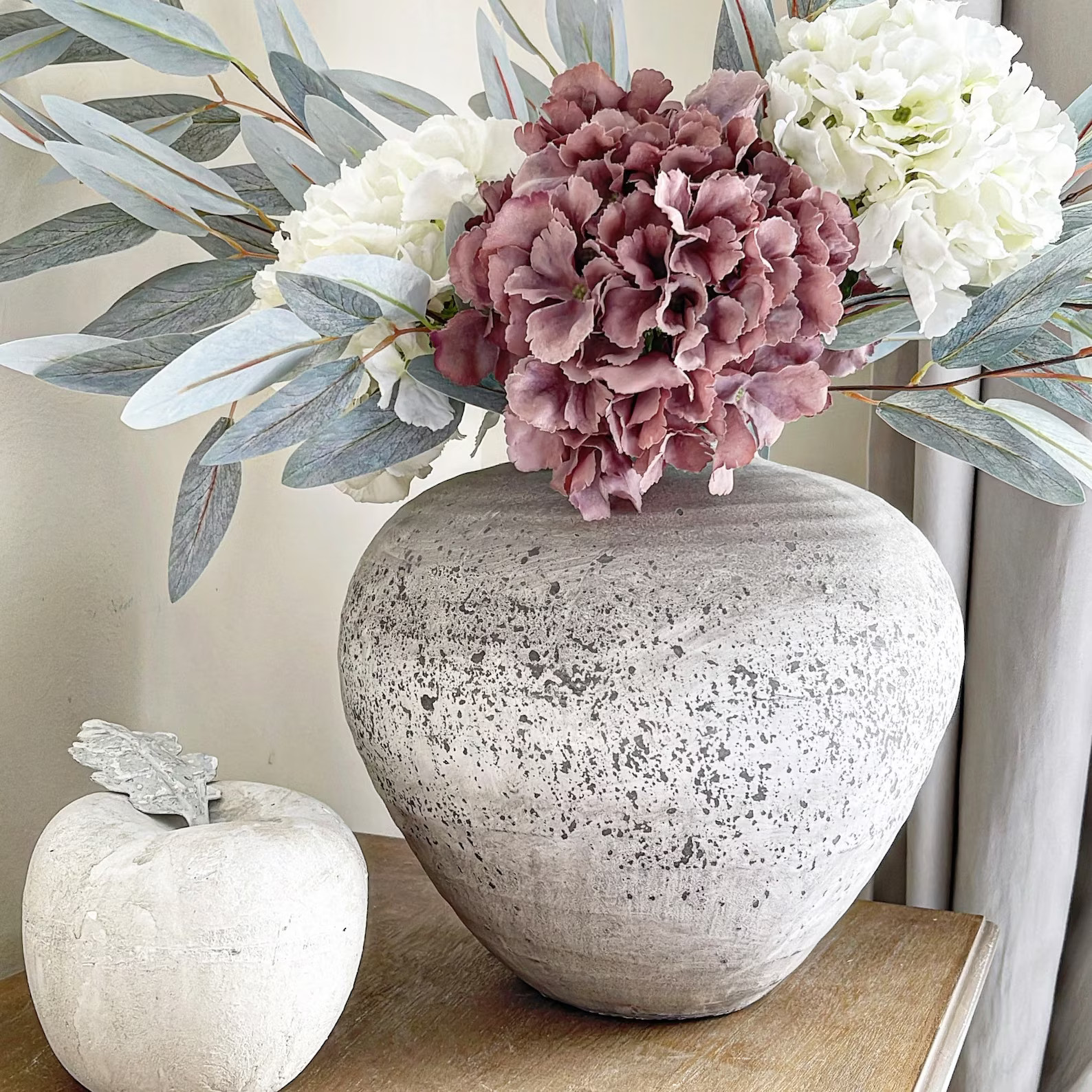 Ophelia Aged Stone Effect Ceramic Vase 26cm X 28cm - Etsy | Etsy (US)