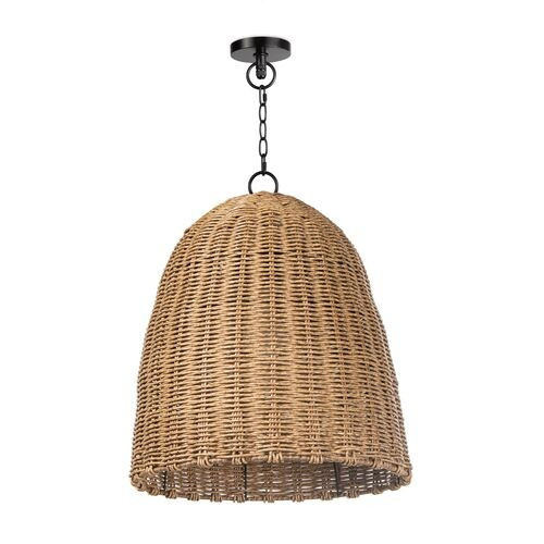 Beehive Small Outdoor Pendant - Natural - Regina Andrew - Beige | Hanging Light, Lanterns - Practical, Aesthetic | One Kings Lane