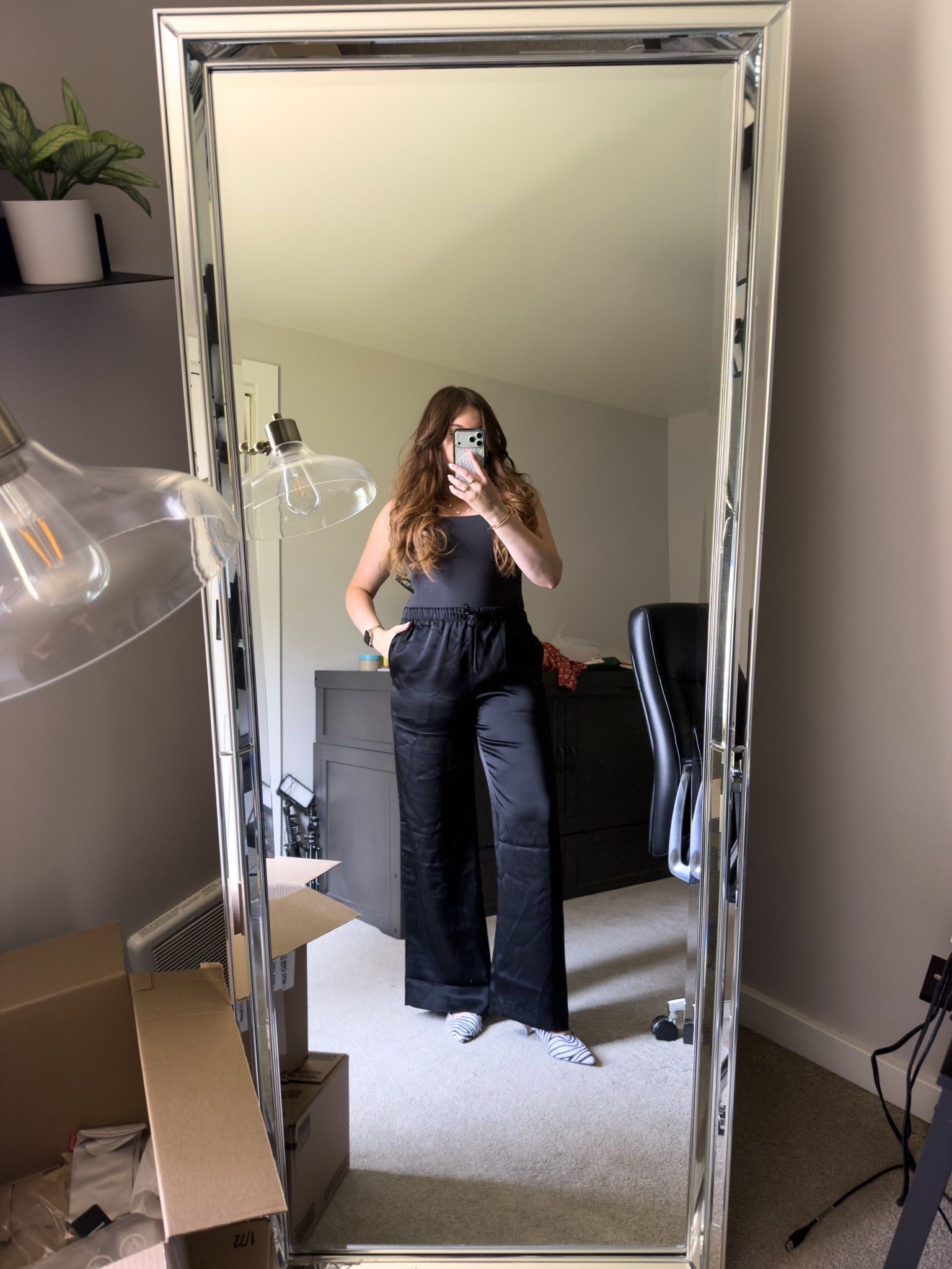 I run a marketing class once a month and wanted to do something chic and simple! I’m really loving a satin pant especially with a statement heel. I actually had a woman stop me in the street to ask about my shoes!

#LTKootd #LTKMidsize #LTKWorkwear