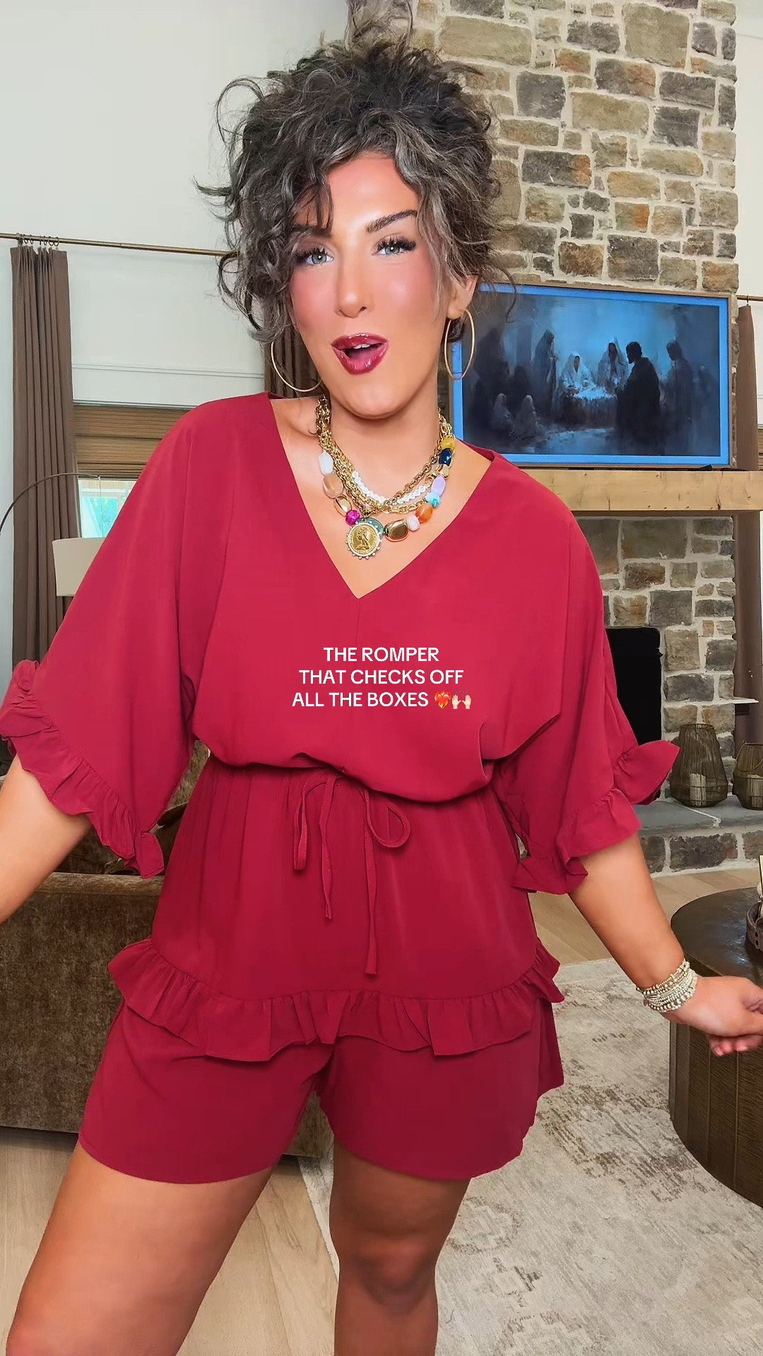 After I tried this romper on I immediately went back and ordered the blue for summer! 🙌🏻 The length is super appropriate and the fit is so flattering. ❤️‍🔥

#LTKMidsize #LTKootd #LTKmomlife