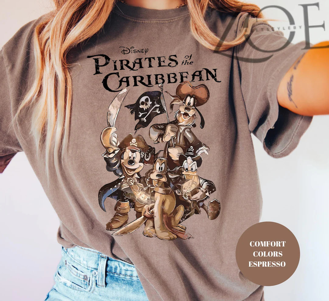 Vintage Pirates of the Caribbean Disney Shirt, Mickey Pirates Shirt, Disneyworld Trip Shirt, Disn... | Etsy (US)