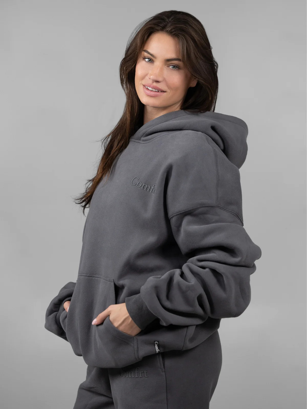 Comfrt Minimalist Hoodie | Steel Grey | Oversized | XS | Comfrt