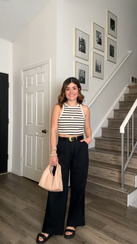 My favorite linen trousers are 20% off!!! Use code AFLTK at checkout! My tank top is under $15.
Tank top xs
Pants 24 short
Linen pants, Abercrombie, stripe tank top, spring outfit

#LTKfindsunder100 #LTKfindsunder50 #LTKSpringSale
