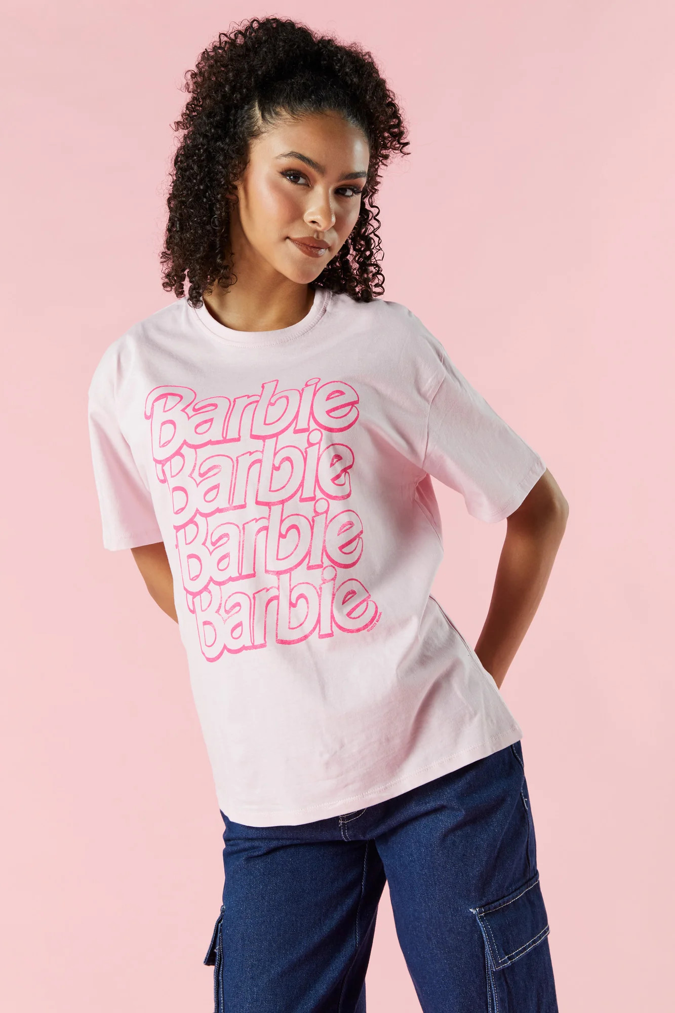 Barbie™ Logo Graphic Boyfriend T-Shirt | Urban Planet