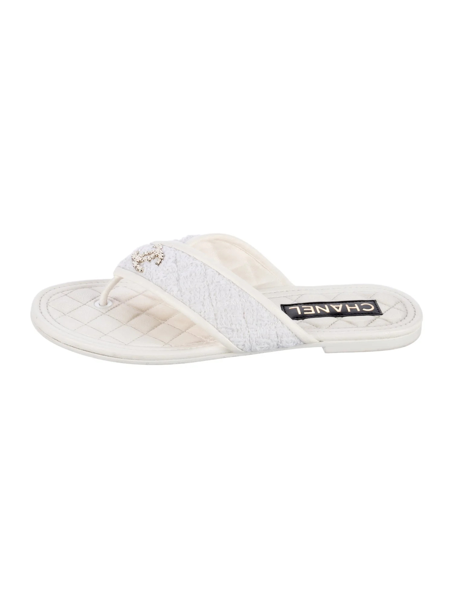 2023 Interlocking CC Logo Flip Flops | The RealReal