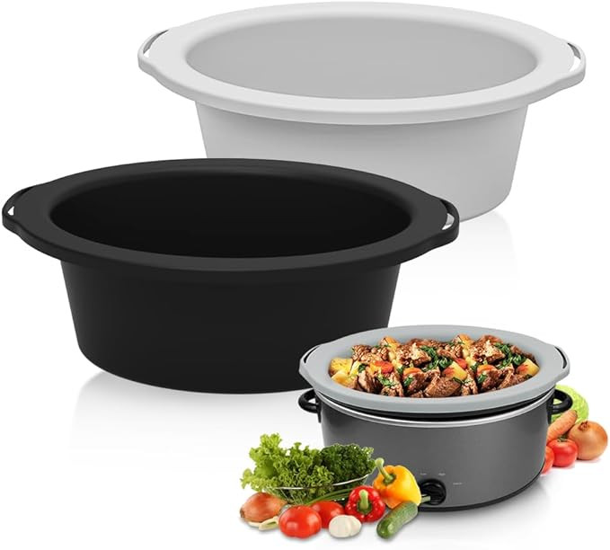 ChefAid Slow Cooker Liners, 100% Silicone Reusable Crock Pot Insert Accessories for 6-8 Oval or R... | Amazon (US)