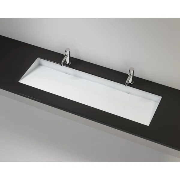 UB-04-XL-G Badeloft 16.1'' Stone Resin Rectangular Undermount Bathroom Sink with Overflow | Wayfair North America