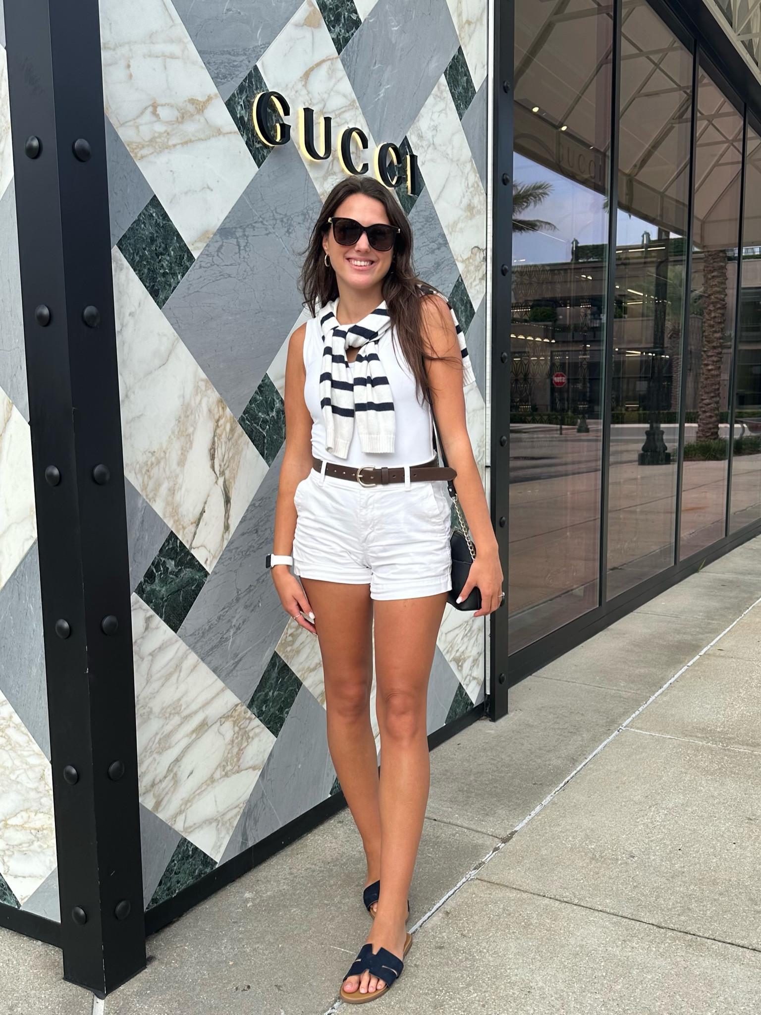 White striped #oldmoney style fit