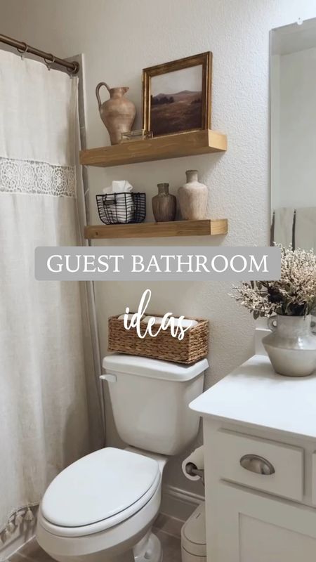 flashback friday 🫶🏼

to this guest bathroom setup ✨

here’s some details about this space:
+ shelves: love them so much and come in two sizes from Target
+ love having faux florals for a welcoming vibe
+ extra toilet paper for guests
+ affordable artwork from Target
+ wire basket: perfect for extra washcloths

I’ll have everything here linked in my bio! What do you think?



#LTKFindsUnder100 #LTKHome #LTKFindsUnder50