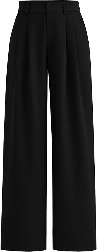 PRETTYGARDEN Women's Summer Work Pants Elastic High Waisted Straight Leg Business Casual Dressy T... | Amazon (US)
