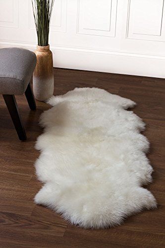 Genuine Australian Sheepskin Rug Two Pelt Ivory Fur, Double | Amazon (US)
