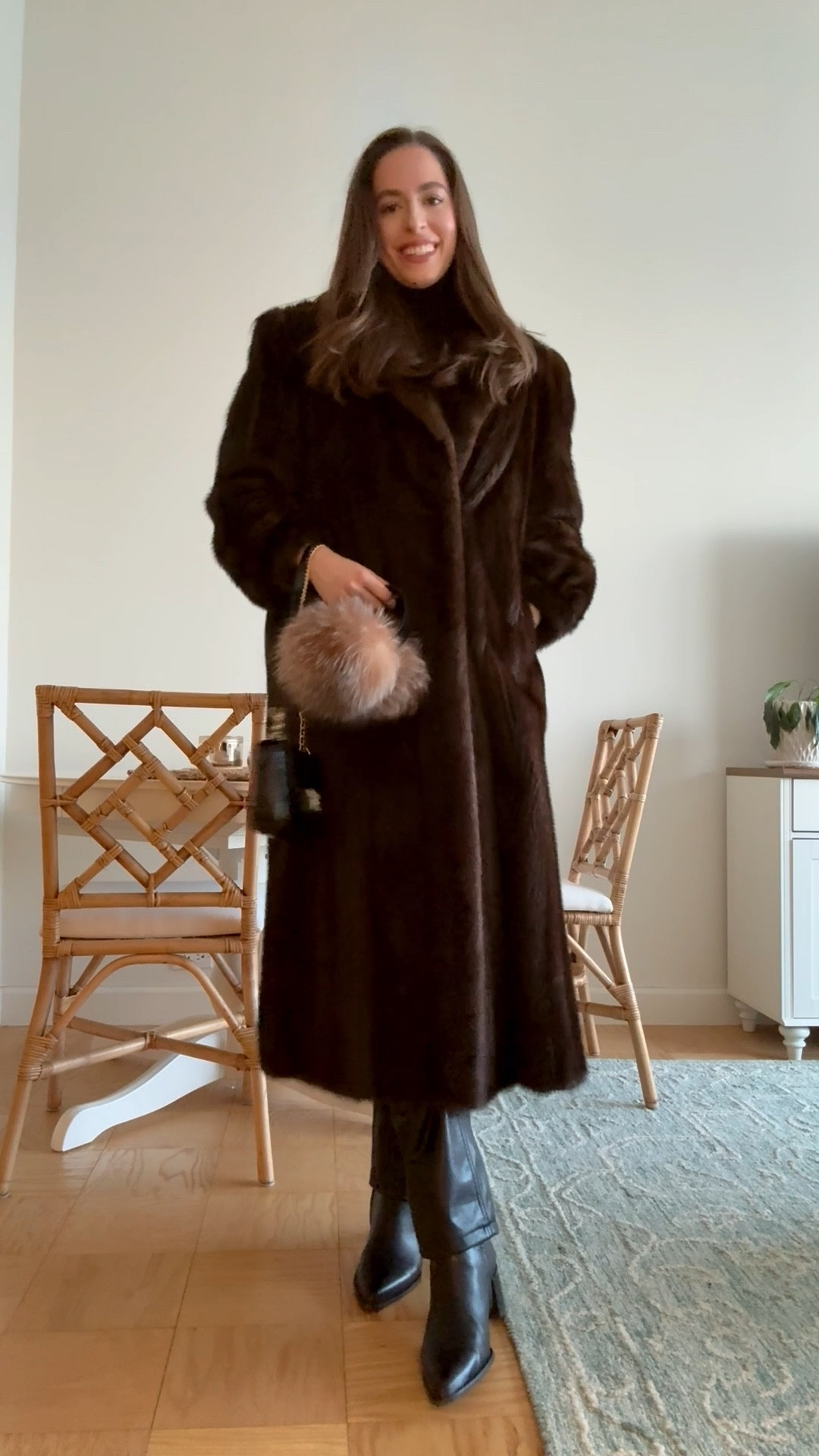 Good luck getting ur coat back mom 😂 

Fur coat, faux fur coat, winter outfit, winter fashion, nyc winter outfit, nyc outfit, fur ear muffs, ear muffs, leather pants, faux leather pants, ankle boots, black ankle boots 

#LTKValentine #LTKSeasonal #LTKTall