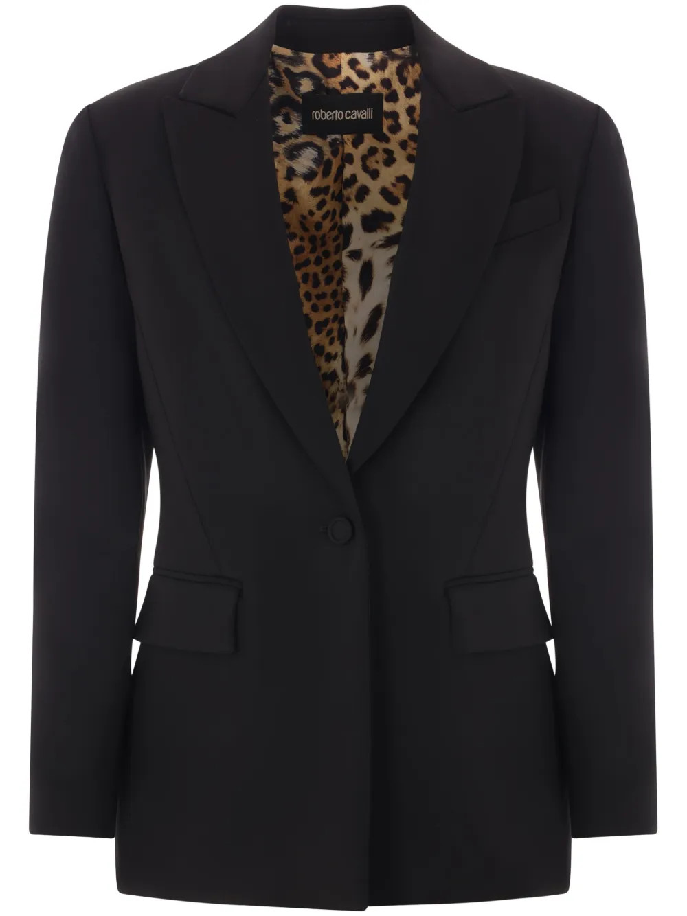 Roberto Cavalli single-breasted cady-texture Blazer | Black | FARFETCH | Farfetch Global