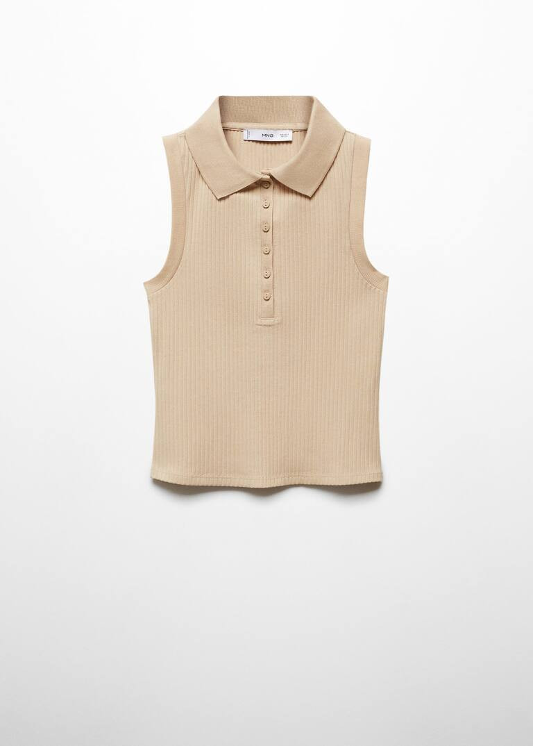 Polo neck knitted top -  Women | Mango United Kingdom | MANGO (UK)