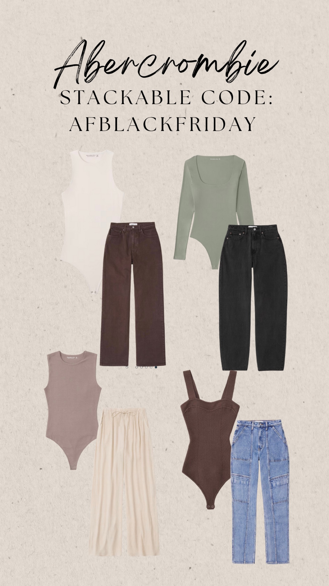 Abercrombie Black Friday sale stackable code: AFBLACKFRIDAY

#LTKsalealert #LTKstyletip #LTKCyberWeek