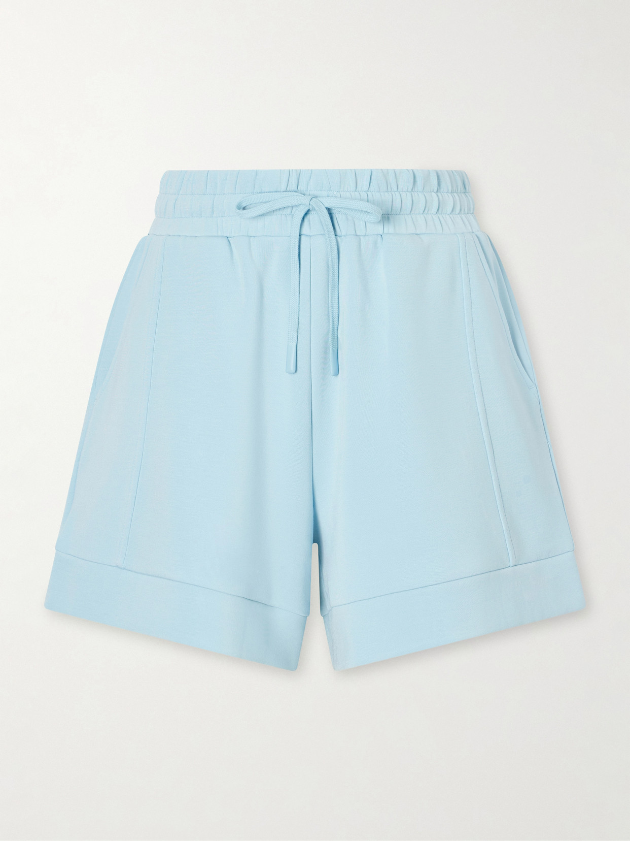Varley - Atrium Jersey High-rise Shorts - Blue | NET-A-PORTER (US)