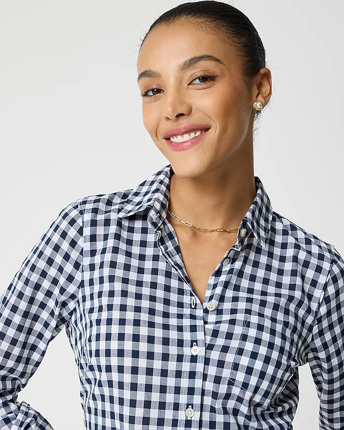 Gingham lightweight cotton shirt in signature fit | J.Crew Factory