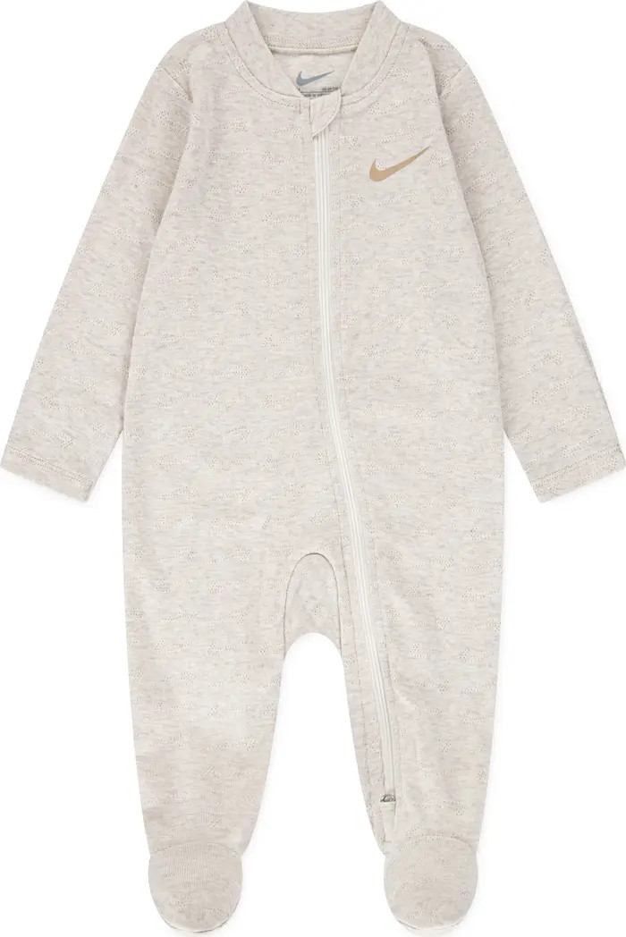 Nike Swoosh Logo Pointelle Footie | Nordstrom | Nordstrom