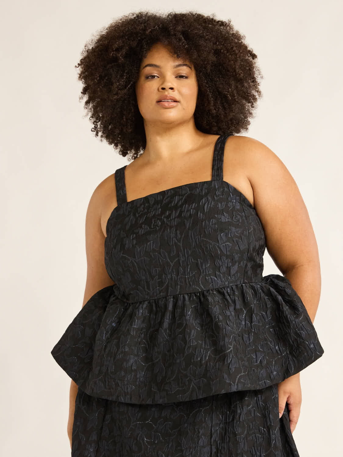 Scoop Women's and Women's Plus Jacquard Peplum Top, Sizes XS-4X - Walmart.com | Walmart (US)