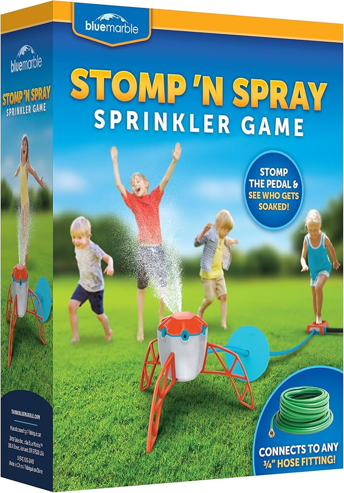 Stomp 'N Spray Outdoor Sprinkler Game - Stomp & Splash Your Friends, Connects to Garden Hose, Kid... | Amazon (US)