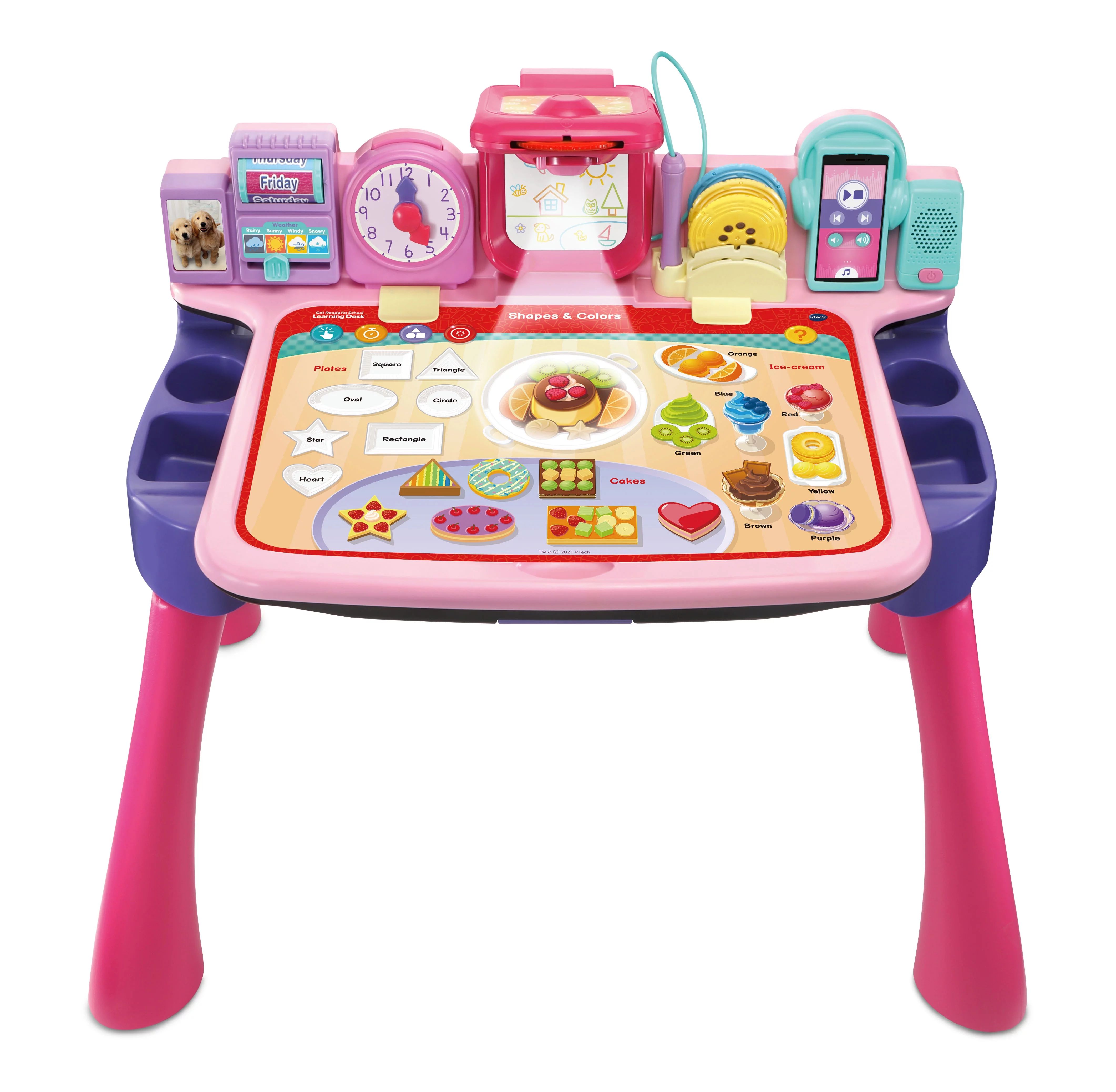 VTech Get Ready for School Learning Desk With Projector and Stool (Pink) - Walmart.com | Walmart (US)