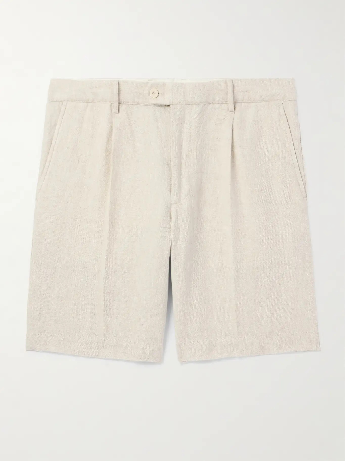 Straight-Leg Pleated Linen Shorts | Mr Porter (US & CA)