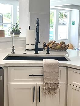 Turkish Hand Towels for Bathroom Decorative Towel 100% Cotton Stone Washed Kitchen Towels with Fr... | Amazon (US)