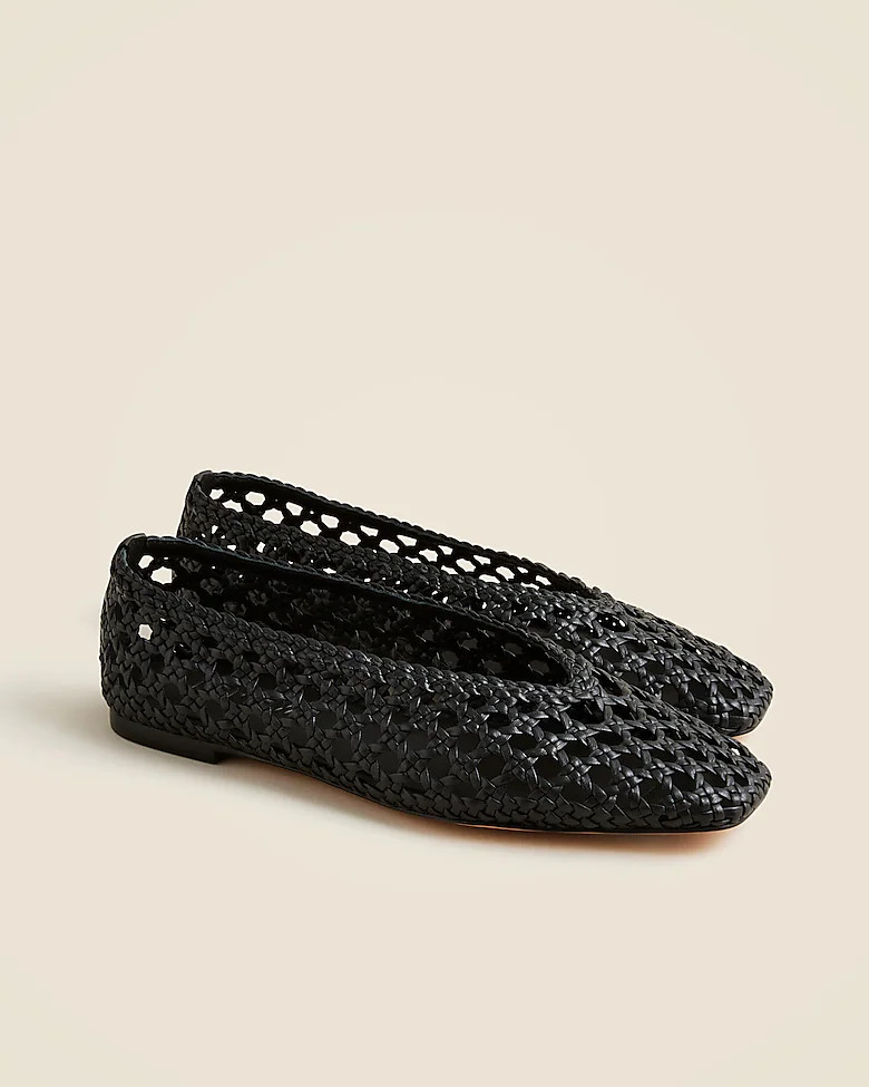 Quinn handwoven ballet flats in leather | J. Crew US