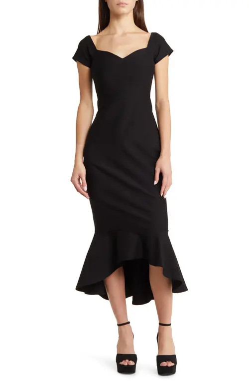 Lulus How Much I Care Off the Shoulder Dress in Black at Nordstrom, Size X-Small | Nordstrom