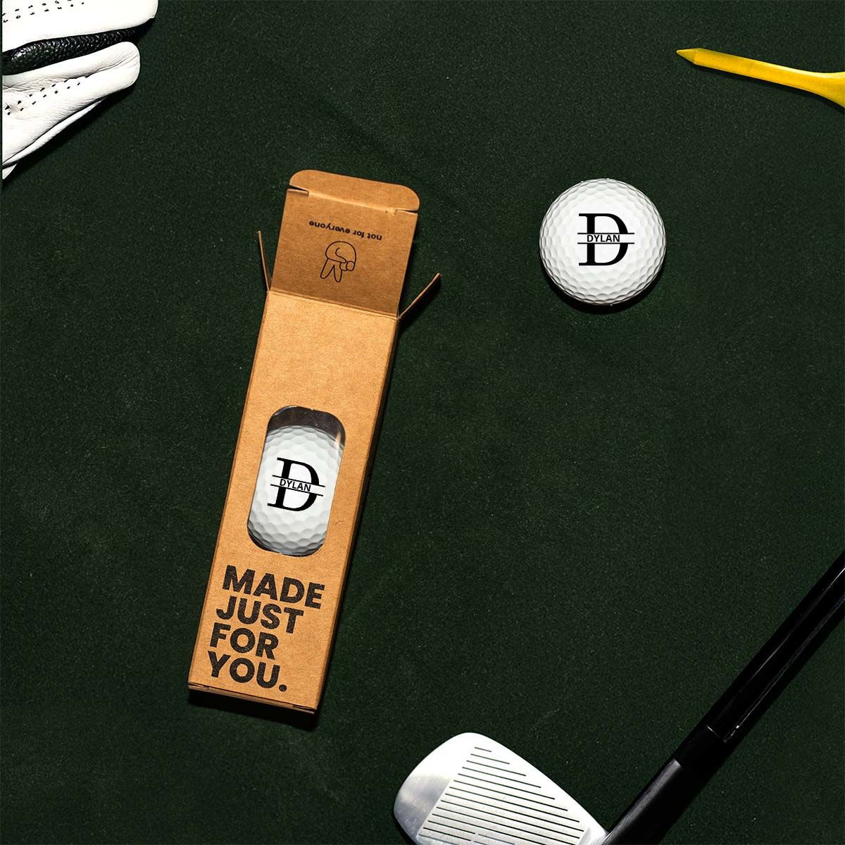 Set of 3 Personalised Monogram Golf Balls | Firebox