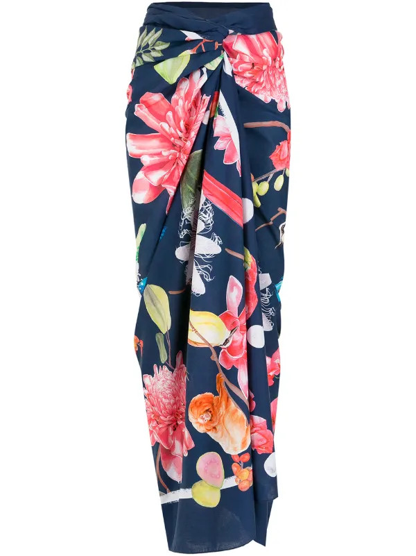 Isolda Sarongue De Algodão Com Estampa Floral - Farfetch | Farfetch Global