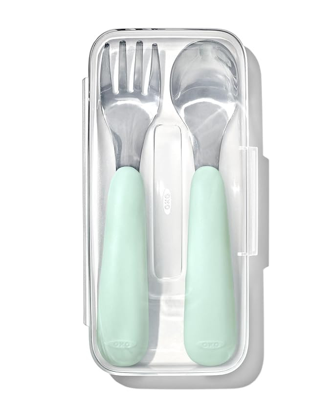 OXO Tot On-The-Go Fork and Spoon Set - Opal | Amazon (US)