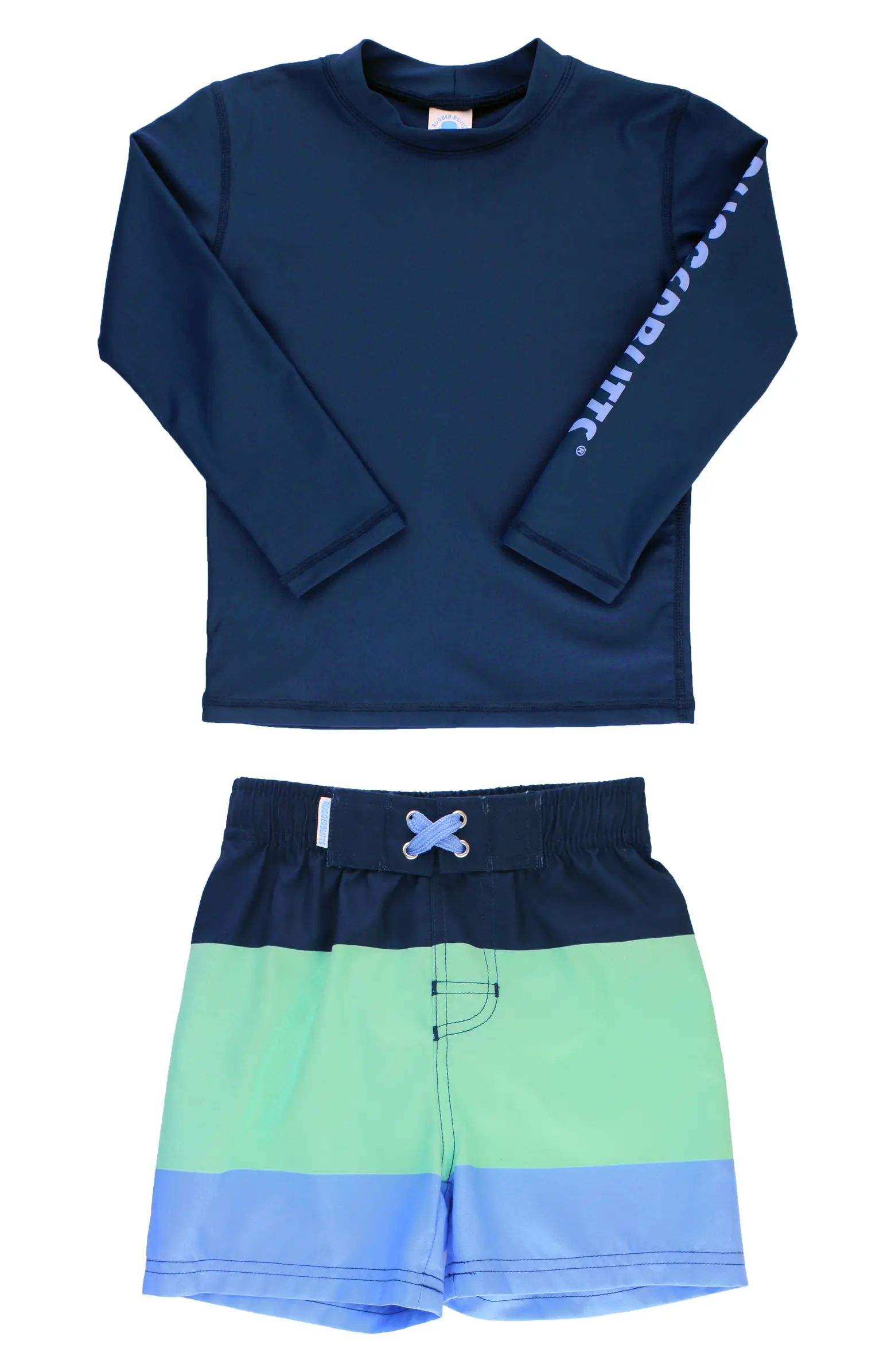 RuggedButts Logo Two-Piece Rashguard Swimsuit | Nordstrom | Nordstrom