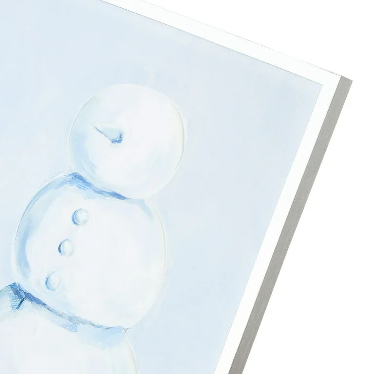 Two Snowmen Framed Christmas Wall Art, 22" x 22", by Holiday Time | Walmart (US)
