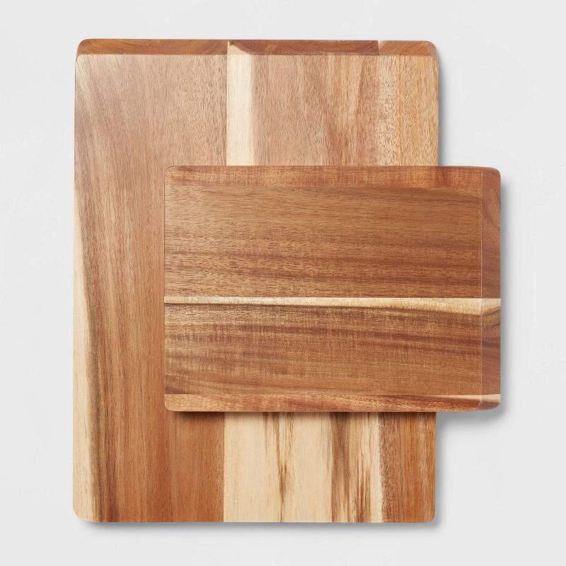 2pc Acacia Wood Nonslip Cutting Board Set - Made By Design™ | Target